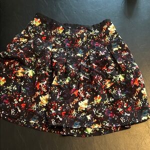 Splatter Pattern Black Skirt